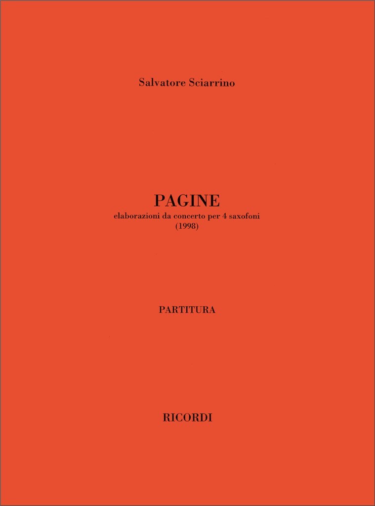 Pagine. Elaborazioni Da Concerto